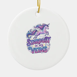 Décoration En Céramique Poussière d'étoile de licorne dans mes veines Cade