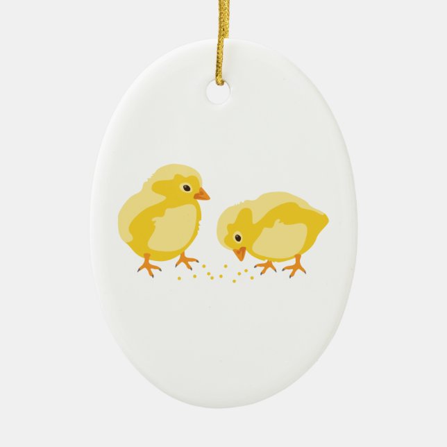 Décoration En Céramique Poussins de bébé (Devant)