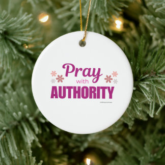 Décoration En Céramique Pray with Authority - Pink - Ornament