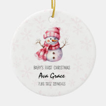 Premier bonhomme de neige hivernal pour bébé migno