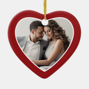 Décoration En Céramique Premier cadre photo de Noël - Coeur double face