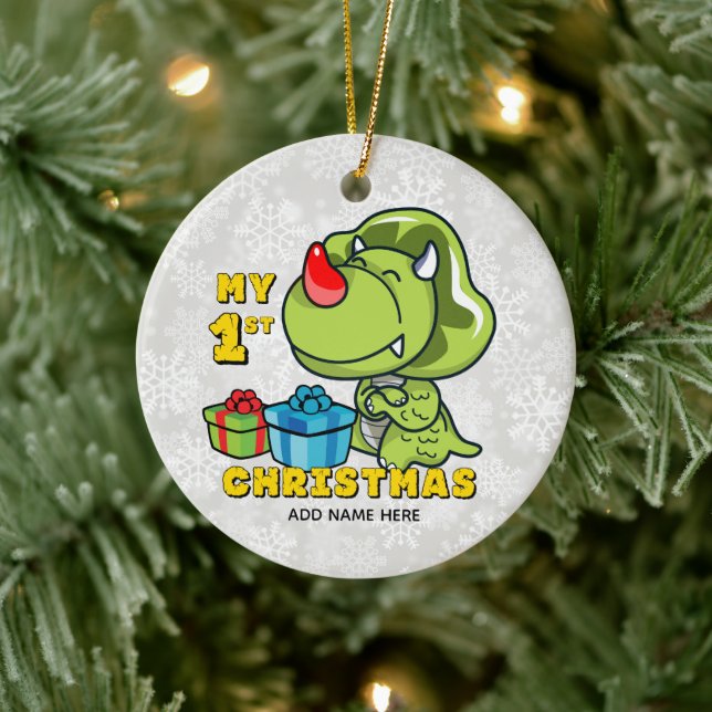Décoration En Céramique Premier Dinosaure de Noël (Arbre)