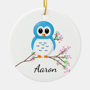 Décoration En Céramique Premier jour de jardin d'enfants, hibou de bande