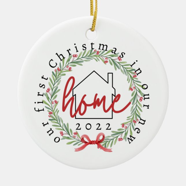 Décoration En Céramique Premier Noël à New Home Orament (Devant)
