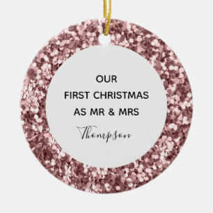 Décoration En Céramique Premier Noël comme Gold Glitter de M. et de Mme