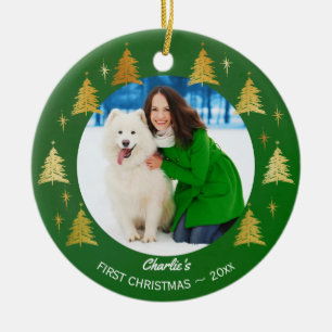 Décoration En Céramique Premier Noël d'animaux familiers - photo faite su