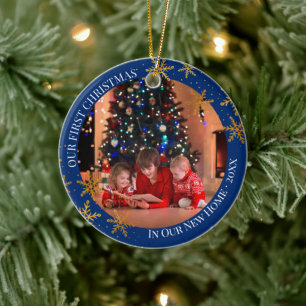 Décoration En Céramique Premier Noël dans la nouvelle maison Snowflakes et