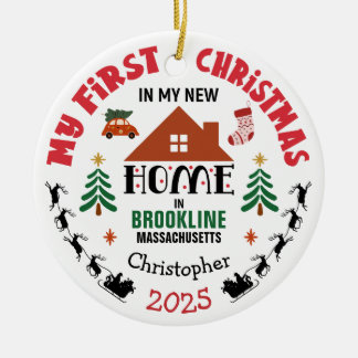 Décoration En Céramique Premier Noël dans ma nouvelle maison Nom personnal