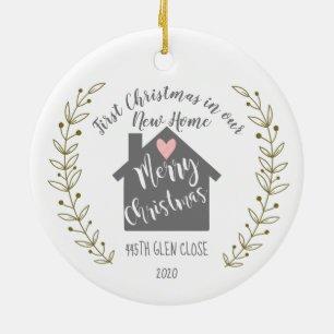 Décoration En Céramique premier Noël dans notre nouveau coeur