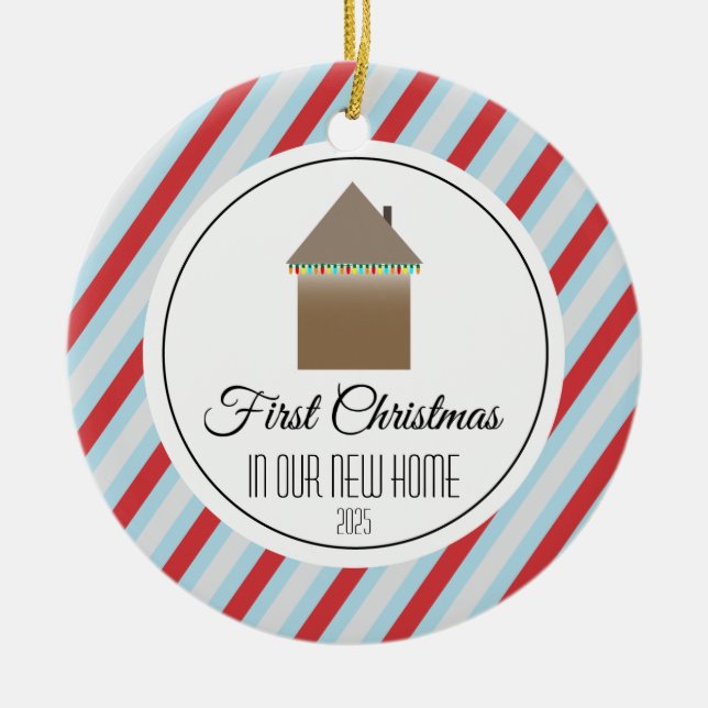 Décoration En Céramique Premier Noël dans notre nouvelle maison (Devant)