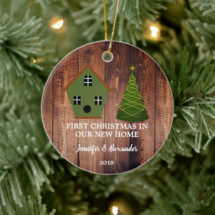 Décoration En Céramique Premier Noël dans notre nouvelle maison d'oiseaux