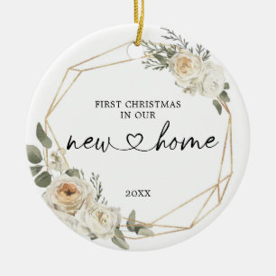 Décoration En Céramique Premier Noël Dans Notre Nouvelle Maison Florale Gé