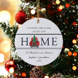 Décoration En Céramique Premier Noël dans notre nouvelle maison Noël moder<br><div class="desc">Premier Noël dans notre nouvelle maison Ornement moderne en céramique de Noël</div>