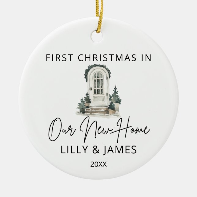 Décoration En Céramique Premier Noël dans notre nouvelle maison propriétai (Devant)