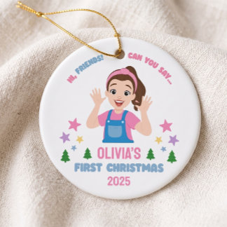 Décoration En Céramique Premier Noël de bébé avec nom personnalisé
