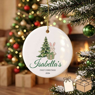 Décoration En Céramique Premier Noël de bébé personnalisé en céramique