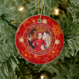 Décoration En Céramique Premier Noël de bébé - Souvenir photo personnalisé