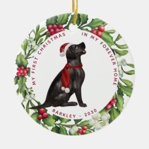 Décoration En Céramique Premier Noël de Chien Animal de Compagnie Labrador