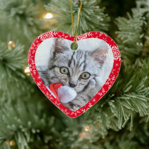 Décoration En Céramique Premier Noël de l'animal de compagnie Flocons de n