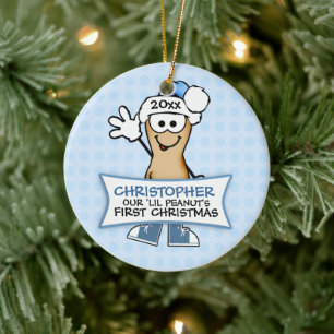 Décoration En Céramique Premier Noël de Lil Peanut (bleu)