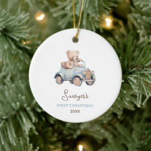 Décoration En Céramique Premier Noël de l'ours mignon