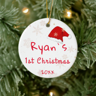 Décoration En Céramique Premier Noël de Noël du Père Noël Snowflakes Photo