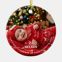Premier Noël des grands-parents fille bébé photo