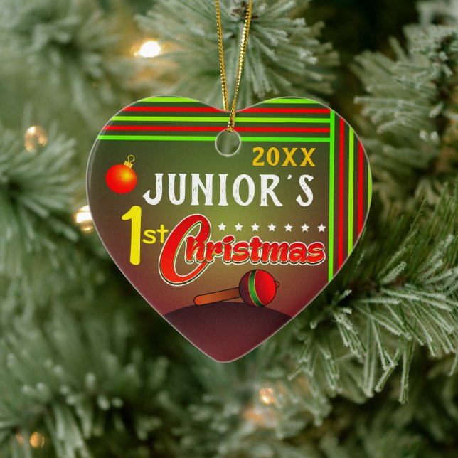 Décoration En Céramique Premier Noël du bébé (Arbre)