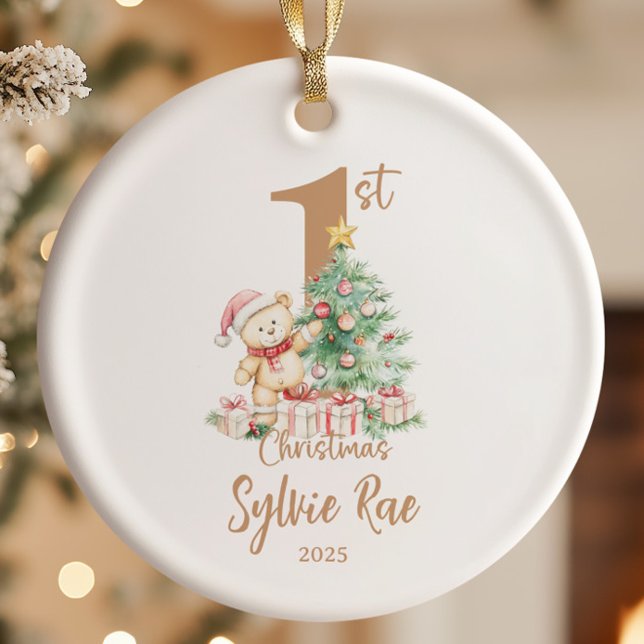 Décoration En Céramique Premier Noël du bébé en peluche (Créateur téléchargé)