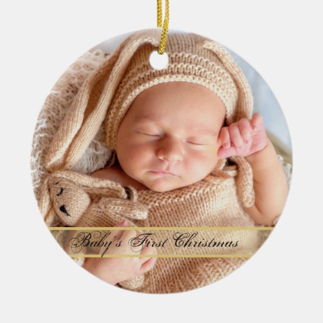 Décoration En Céramique Premier Noël du bébé HAMbyWG (Devant)