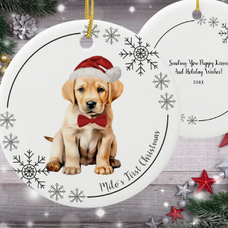 Décoration En Céramique Premier Noël du Cute Labrador Retriever
