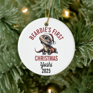 Décoration En Céramique Premier Noël du Dragon Barbu 2025