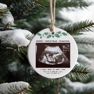 Décoration En Céramique Premier Noël en grand-mère Faire-part de numérisat