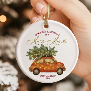 Décoration En Céramique Premier Noël en tant que M. et Mme