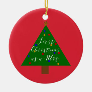 Décoration En Céramique Premier Noël en tant qu'ornement personnalisé Mme