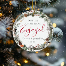 Premier Noël Engagé Verdure Wreath Photo