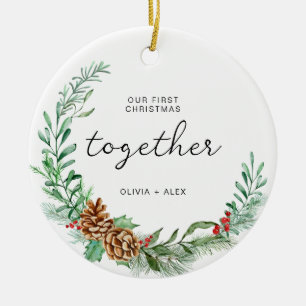 Décoration En Céramique Premier Noël ensemble Cadeau de couple de Noël
