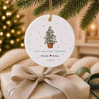 Décoration En Céramique Premier Noël ensemble personnalisé pour couple