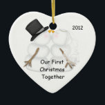 Décoration En Céramique Premier Noël ensemble SNOWMAN COUPLE<br><div class="desc">Ornement adorable que vous pouvez personnaliser de votre propre façon spéciale.Le Couple Snowman sont trop mignon. Idéal pour n'importe quel couple,  pas seulement les jeunes mariés. Fille de Noël ou Anniversaire,  Renouveau des Vows... tous ceux qui sont amoureux...  Cadeau fiançailles,  WEDDING SHOWER Certains des beaux graphismes sont des graphismes©charmantes-doodles</div>