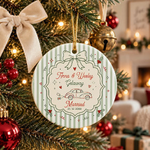 Décoration En Céramique Premier Noël Marié Cadeau de Jeune Marié Personnal