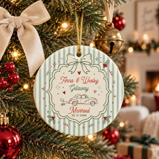 Décoration En Céramique Premier Noël Marié Cadeau de Jeune Marié Personnal