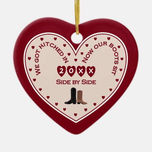 Décoration En Céramique Premier Noël Marié Pays Pays Occidental Cadeau (Devant)