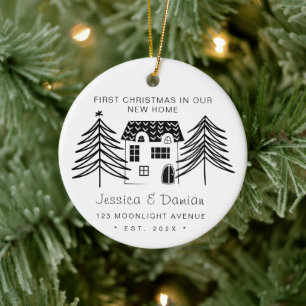 DÉCORATION EN CÉRAMIQUE PREMIER NOËL MINIMALISTE DANS NOTRE NOUVELLE MAISO