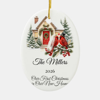 Décoration En Céramique Premier Noël Nouvelle Maison Cottage Personnalisé