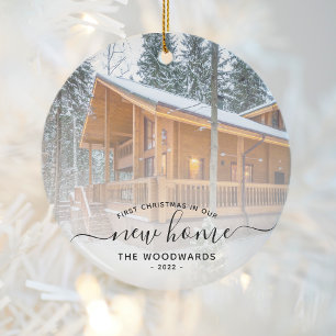 Décoration En Céramique Premier Noël Nouvelle Maison Photo Personnalisée É
