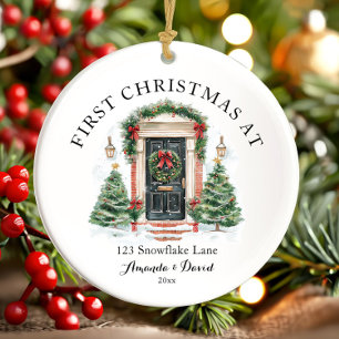 Décoration En Céramique Premier Noël Personnalisé À Notre Nouvelle Maison