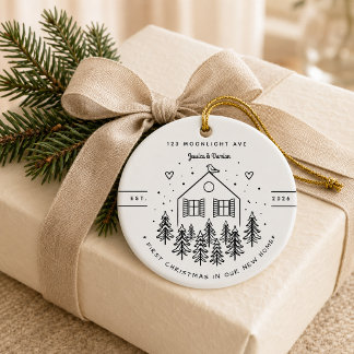 Décoration En Céramique Premier Noël personnalisé dans notre nouveau foyer