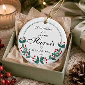 Décoration En Céramique Premier Noël personnalisé en tant que céramique de