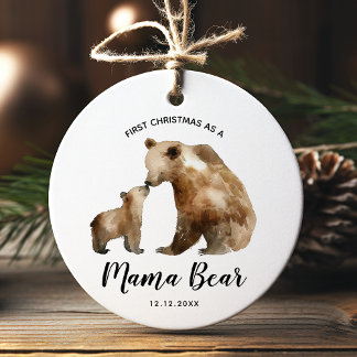 Décoration En Céramique Premier Noël personnalisé en tant que mère