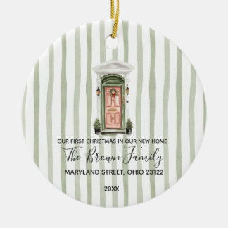 Décoration En Céramique Premier Noël vintage dans une nouvelle maison rayu